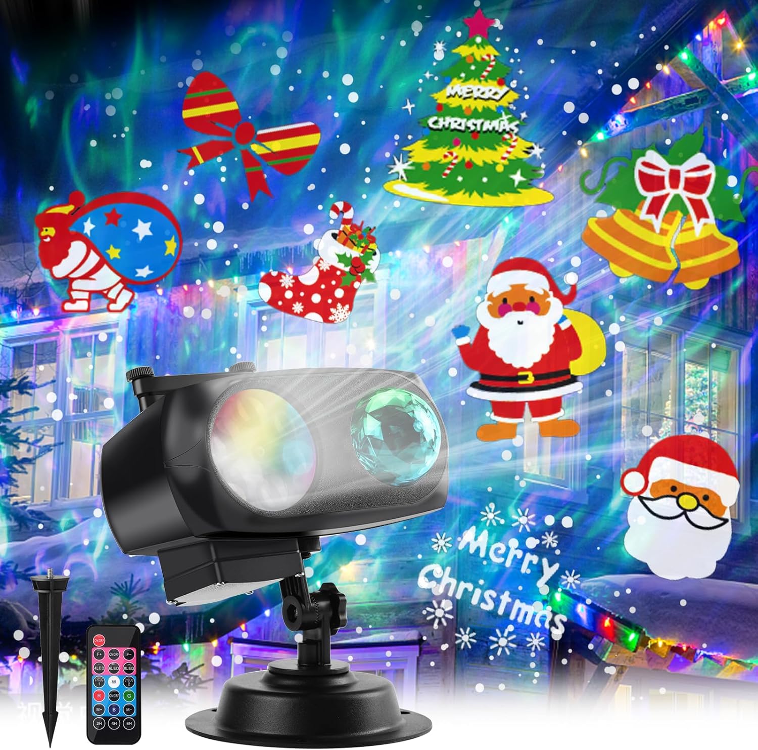 ENJOY PET Holiday Projector Lights - 14 HD Slides, Waterproof, Outdoor/Indoor Decor