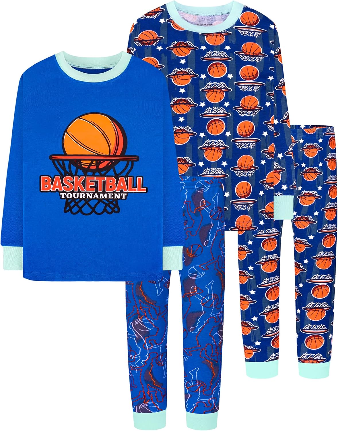 Boys Long Sleeve Pajamas Set for Ages 18 Months to 12 Years