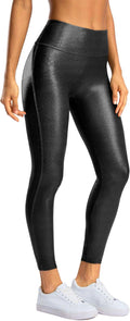Faux Leather Leggings for Women 25ft'/27ft'/29ft' High Waisted Comfort