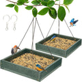 Platform Bird Feeder Tray for Hanging - Durable Recycled Plastic