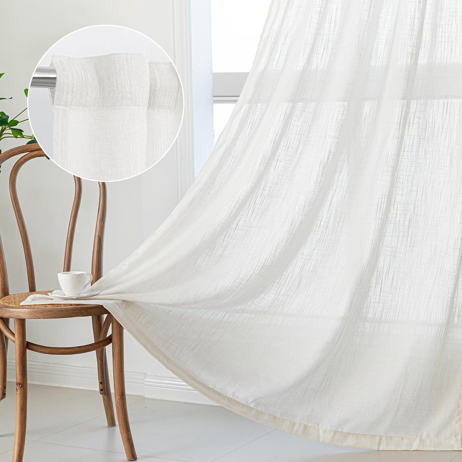 Natural Living Room Curtains for Elegant Home Decor Style
