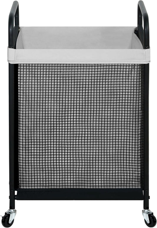90L Rolling Laundry Sorter Cart with Removable Liner Bag