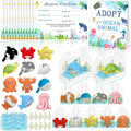Adopt an Ocean Animal Party Favors 85 Pc Kit - Cute Sea Plush Favors