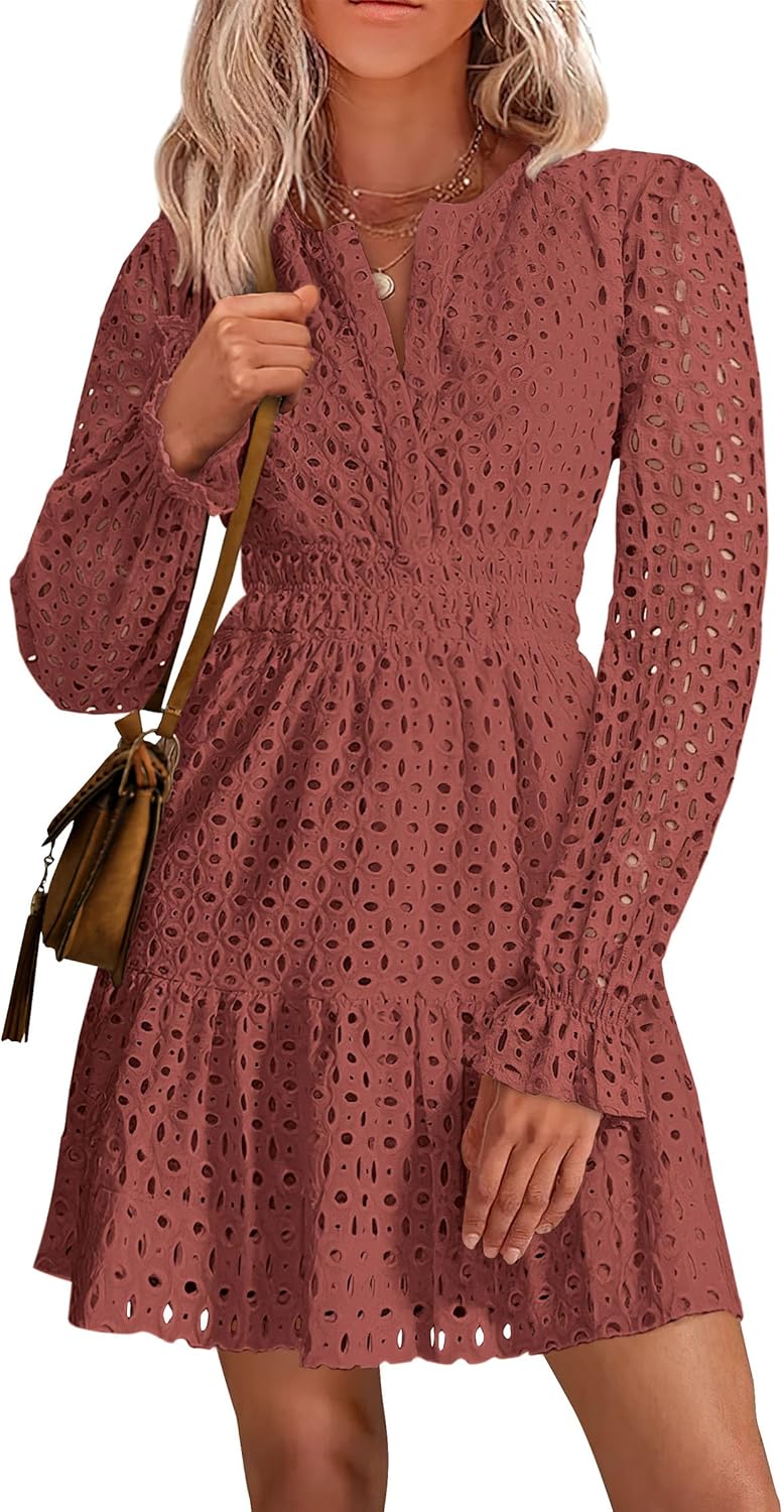 PRETTYGARDEN Women's Long Sleeve Mini Dress for Every Occasion