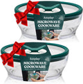 Anyday 2-Pack 4-Cup Shallow Glass Food Storage - Plastic-Free Meal