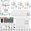 78PCS Baby Bib Bodysuit Set for Creative Baby Shower Fun