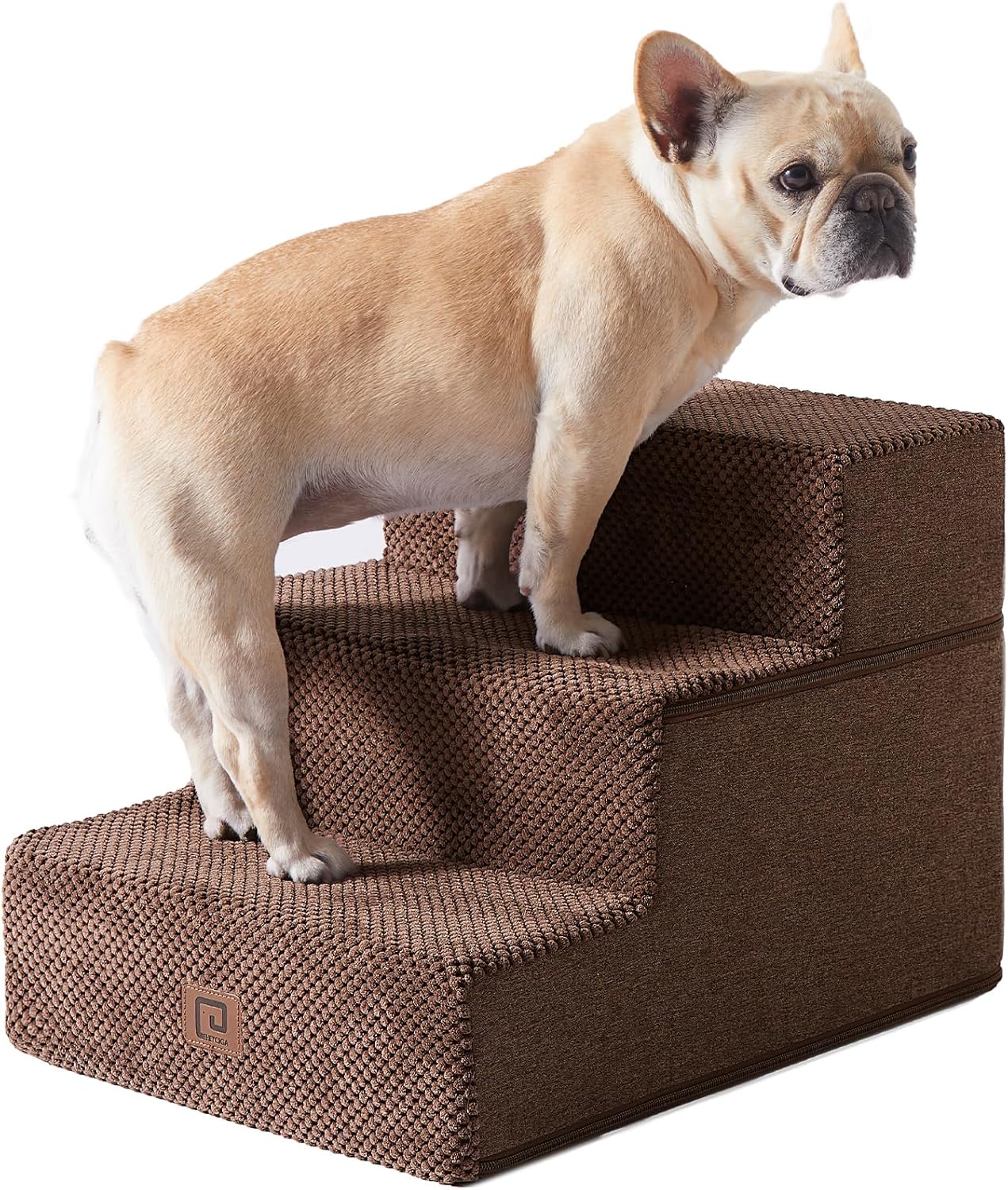 EHEYCIGA Dog Stairs for Small Dogs - 3-Step Pet Steps