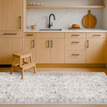 Light Gray Washable 2ft 6inx8ft Wide Hallway Runner - Easy Care