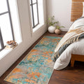 Lahome Modern Abstract Runner Rug - Colorful Non Slip Accent Mat