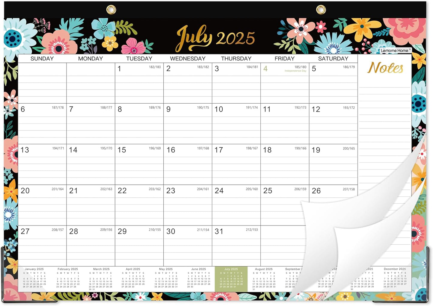 Lemome Home 18-Month Desk Calendar 2025-2026 - Organize in Style!