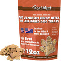Real Meat Dog Treats Venison Jerky - Two 12oz Bags of Bite-Sized