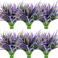 24Pcs Artificial Grass Plant Fake Outdoor Greenery Shrubs - UV