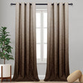 DWCN Brown Room Darkening Blackout Curtains for Living Room