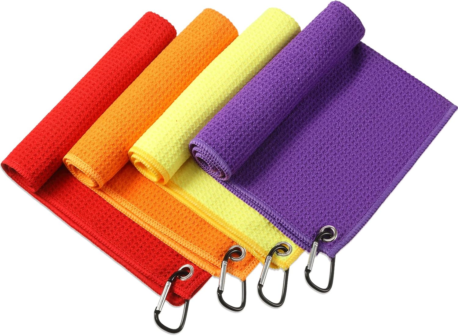 4 Pack Microfiber Golf Towels - Quick Dry & Absorbent!