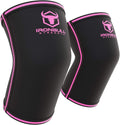 Elbow Sleeves 5mm (1 Pair) for Men and Women - Black/Pink Support