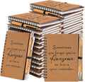 Spiral Notebooks Set 50 pcs with Retractable Bamboo Pens - Bulk Gift