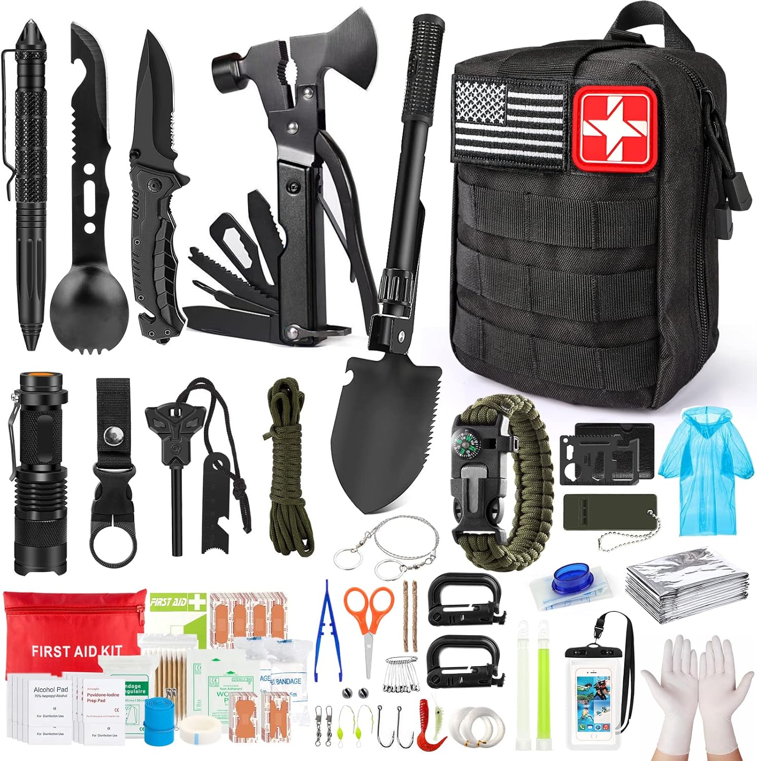 Ultimate 222-Piece Survival Gear Kit by ANJIME