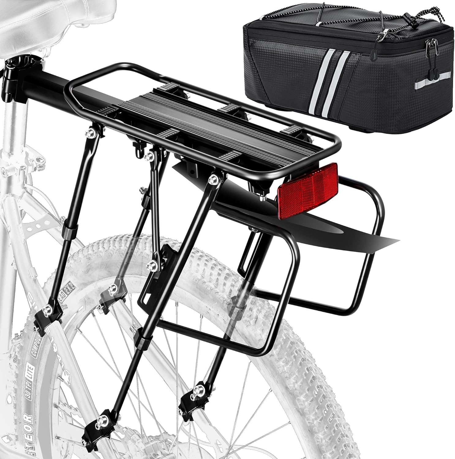 Rear Bike Rack with 310 LB Capacity for Mountain and Road Bikes