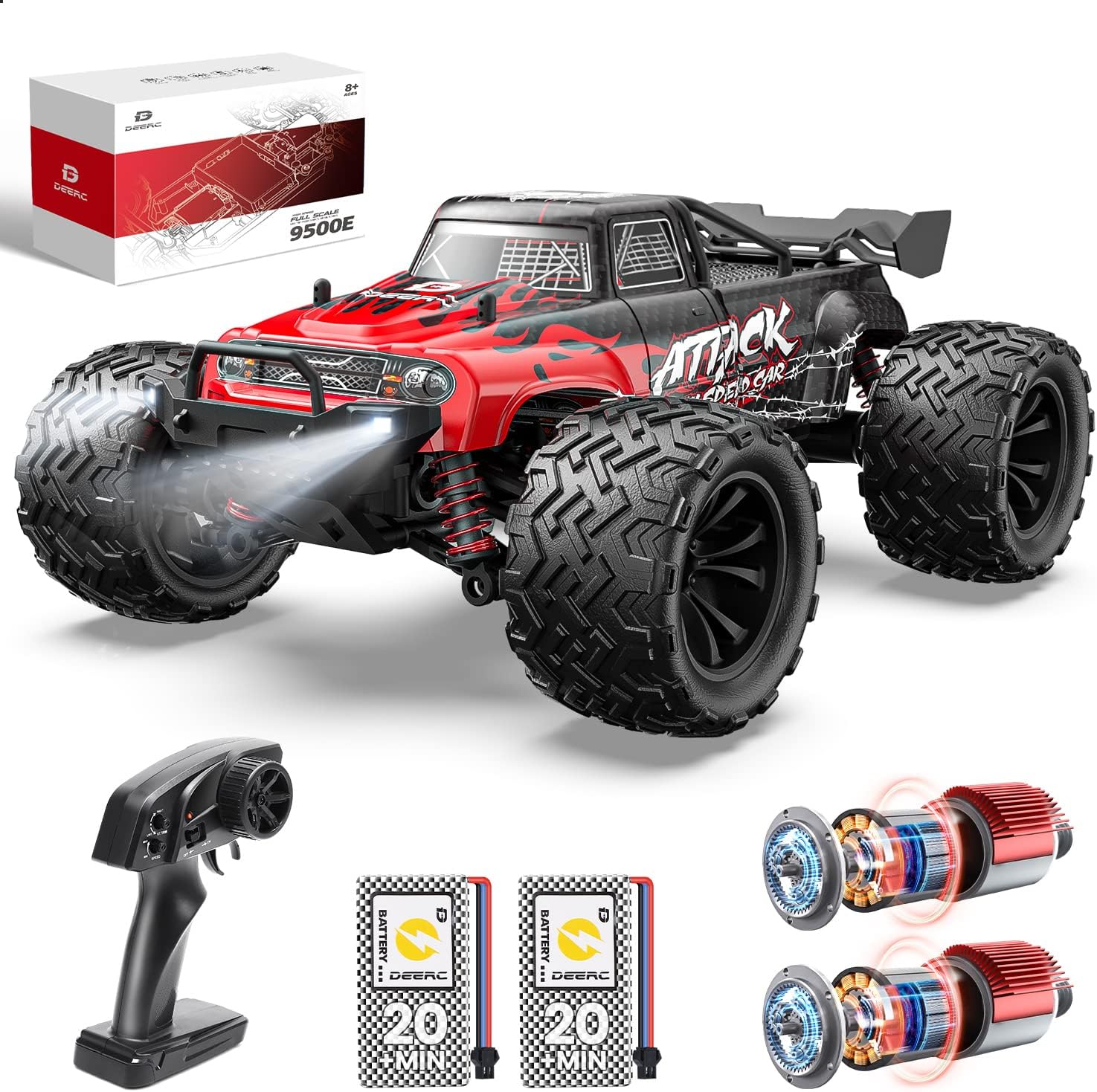 DEERC 9500E 1:16 Scale All Terrain RC Car for Thrilling Fun