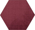 Ambiant Cranberry 6 ft Hexagon Area Rug - Soft, Pet Friendly
