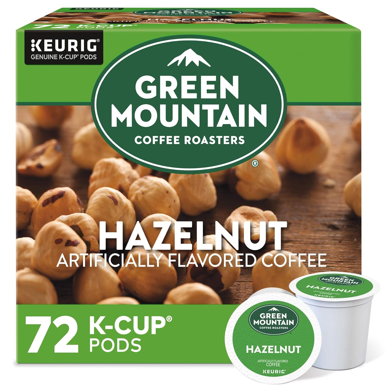 Green Mountain Coffee Roasters Hazelnut K-Cup Pods for Keurig