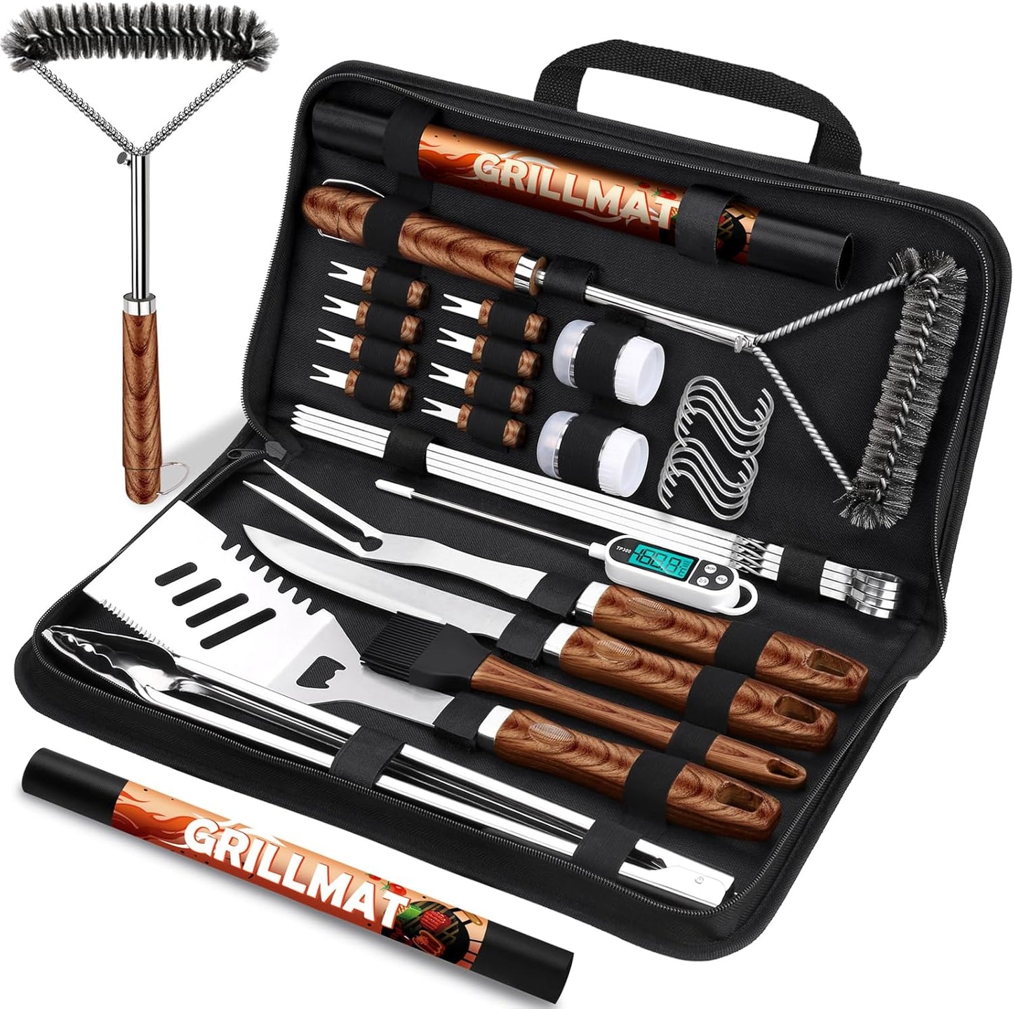 31pcs BBQ Grill Accessories Set for Men Dad - Perfect Gift