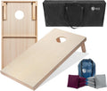 Cornhole Boards 4ft x 2ft Solid Wood Set - Regulation Game with LED