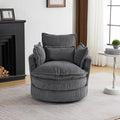 Karl Swivel Barrel Chair - Modern Comfort in Grey