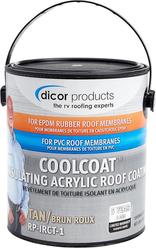 Dicor CoolCoat Insulating EPDM Roof Coating for RVs - Tan