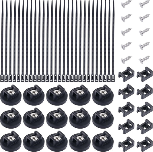 Organize Cables Effortlessly with Magnetic Mounts & Ties