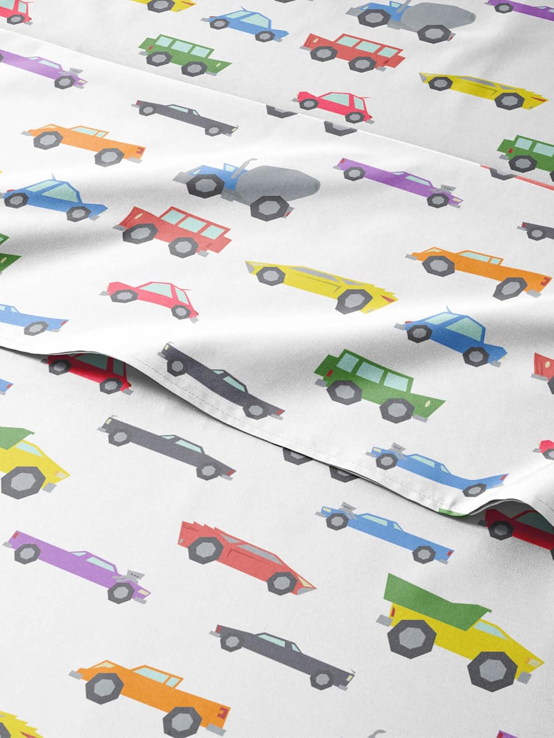 Kids Full Size Car Bed Sheets Set - Cute & Cozy Bedding