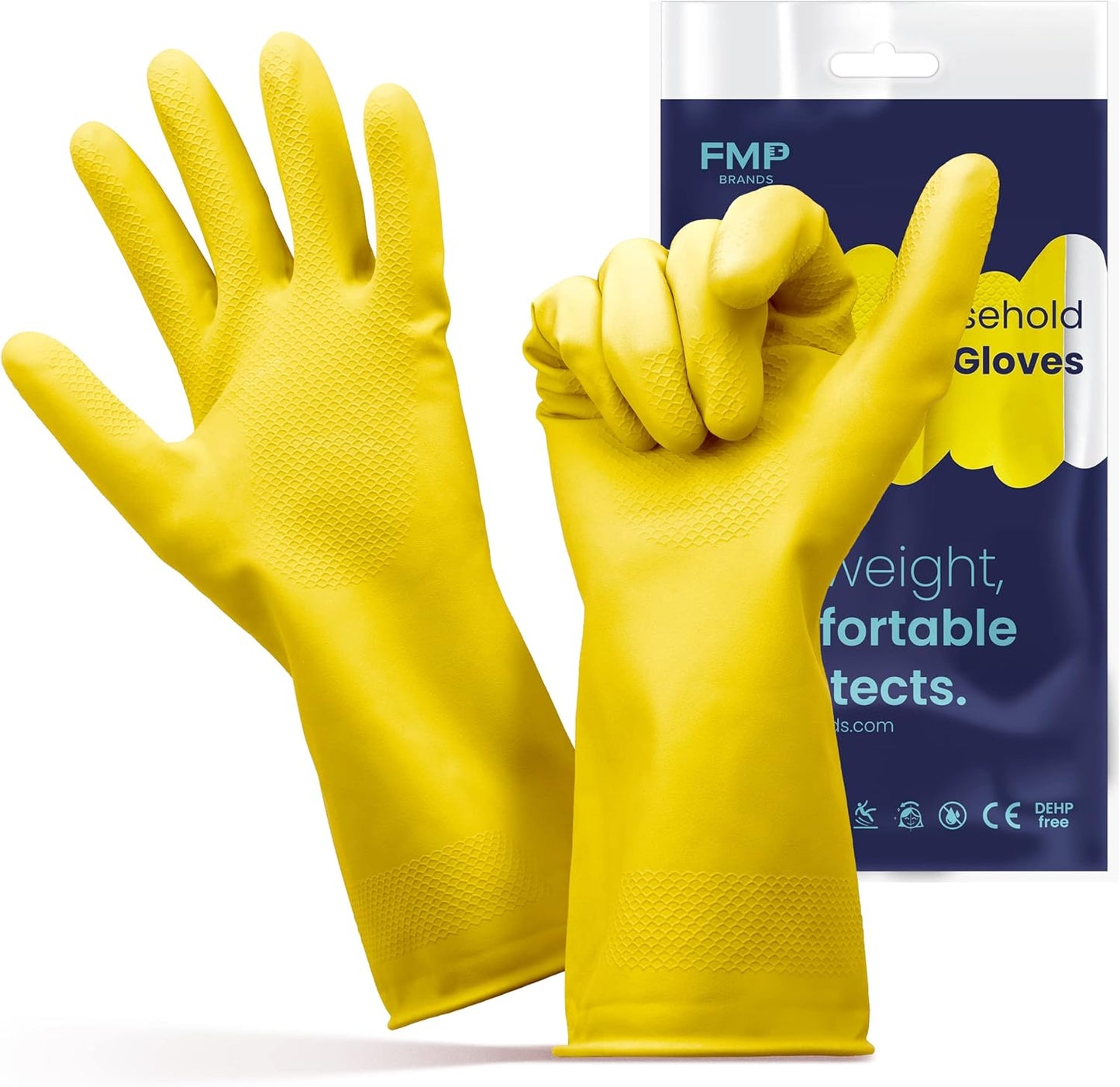 Waterproof Rubber Gloves for Washing Dishes - Non-Slip Design