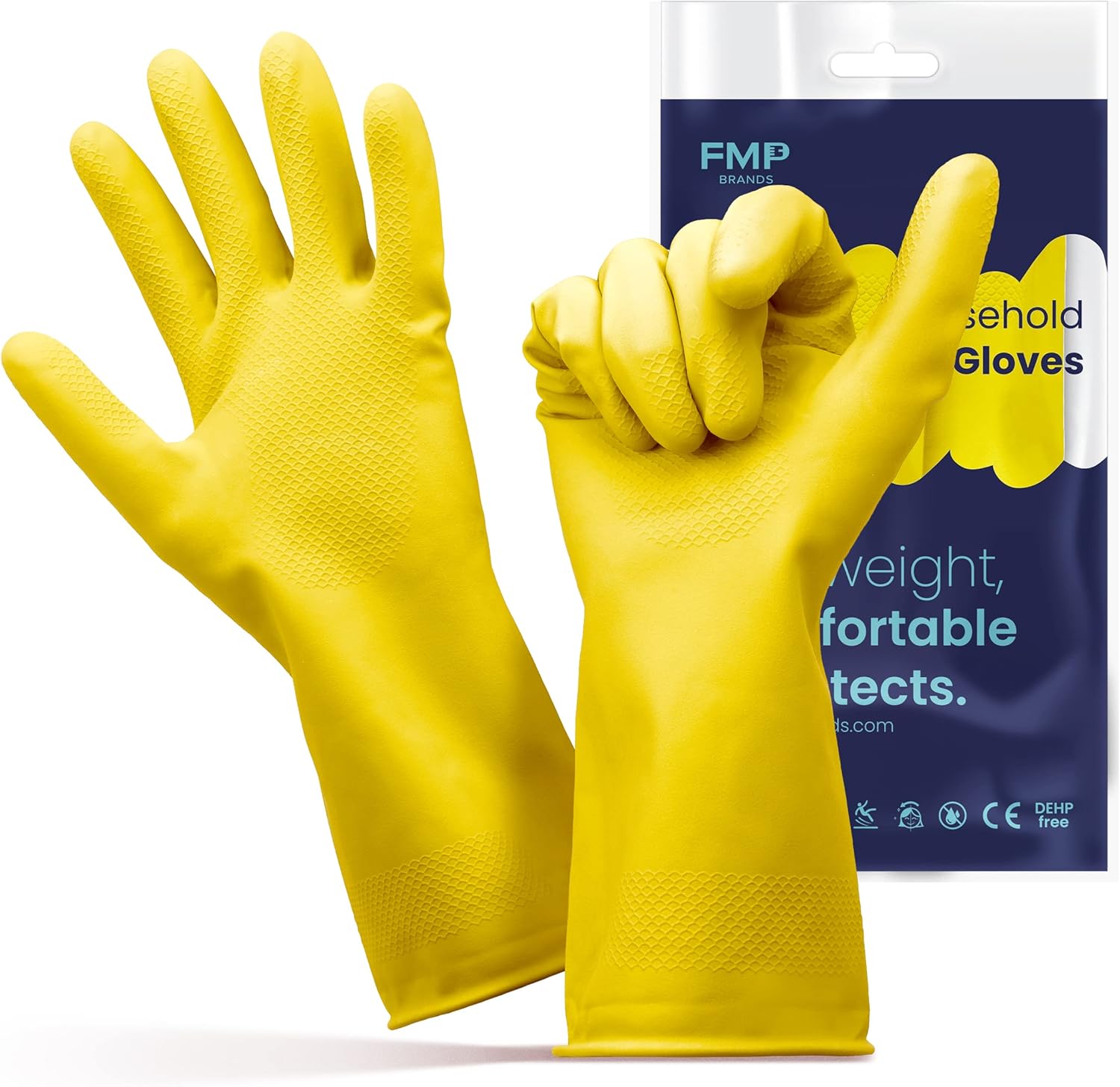 Waterproof Rubber Gloves for Washing Dishes - Non-Slip Design