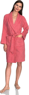 TowelSelections Womens Short Terry Shawl Bathrobe - Soft, Absorbent No