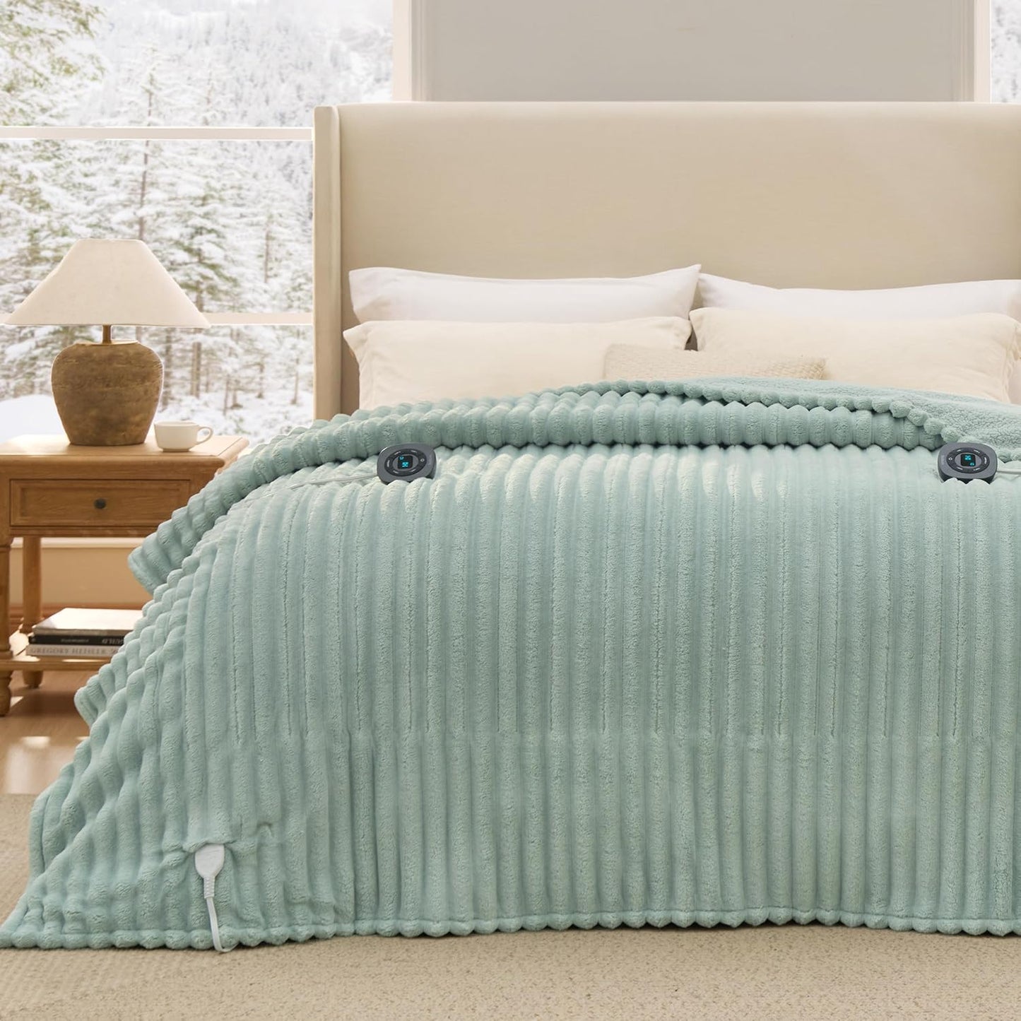 Bedsure Electric Blanket Queen Size with Dual Control & 10 Settings