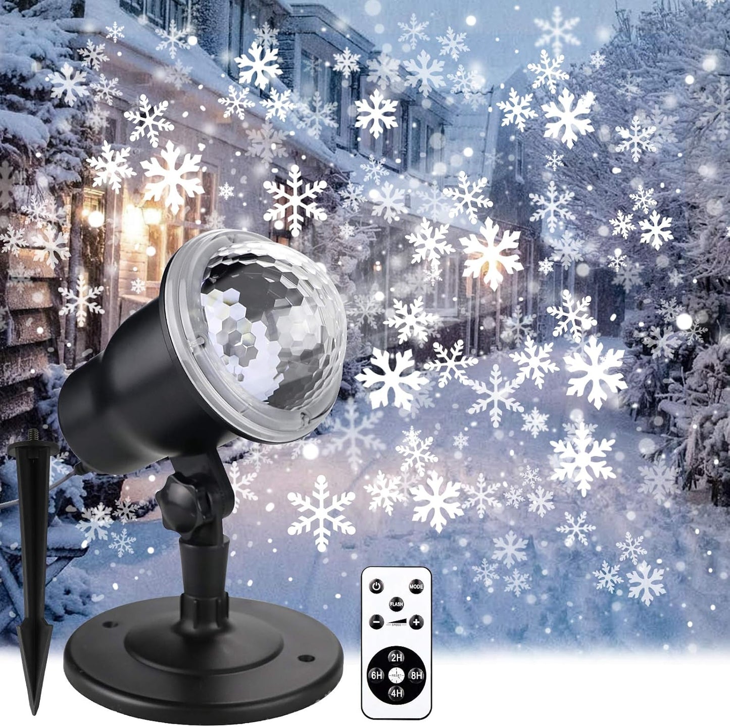 Wireless Snowflake Christmas Projector - Stunning Holiday Light Show