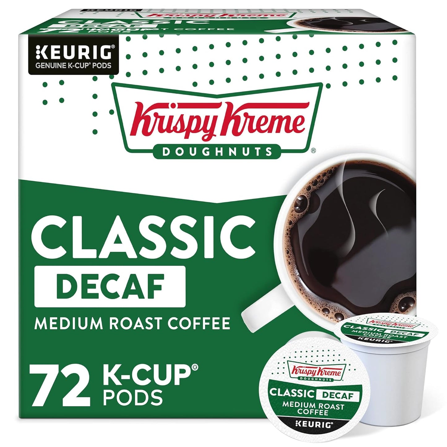 Krispy Kreme Classic Decaf K-Cup Pods for Perfect Coffee