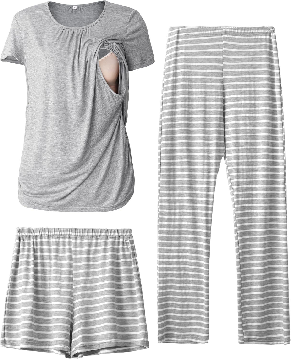 SUNNYBUY Womens Maternity Nursing Pajamas Set for Comfort