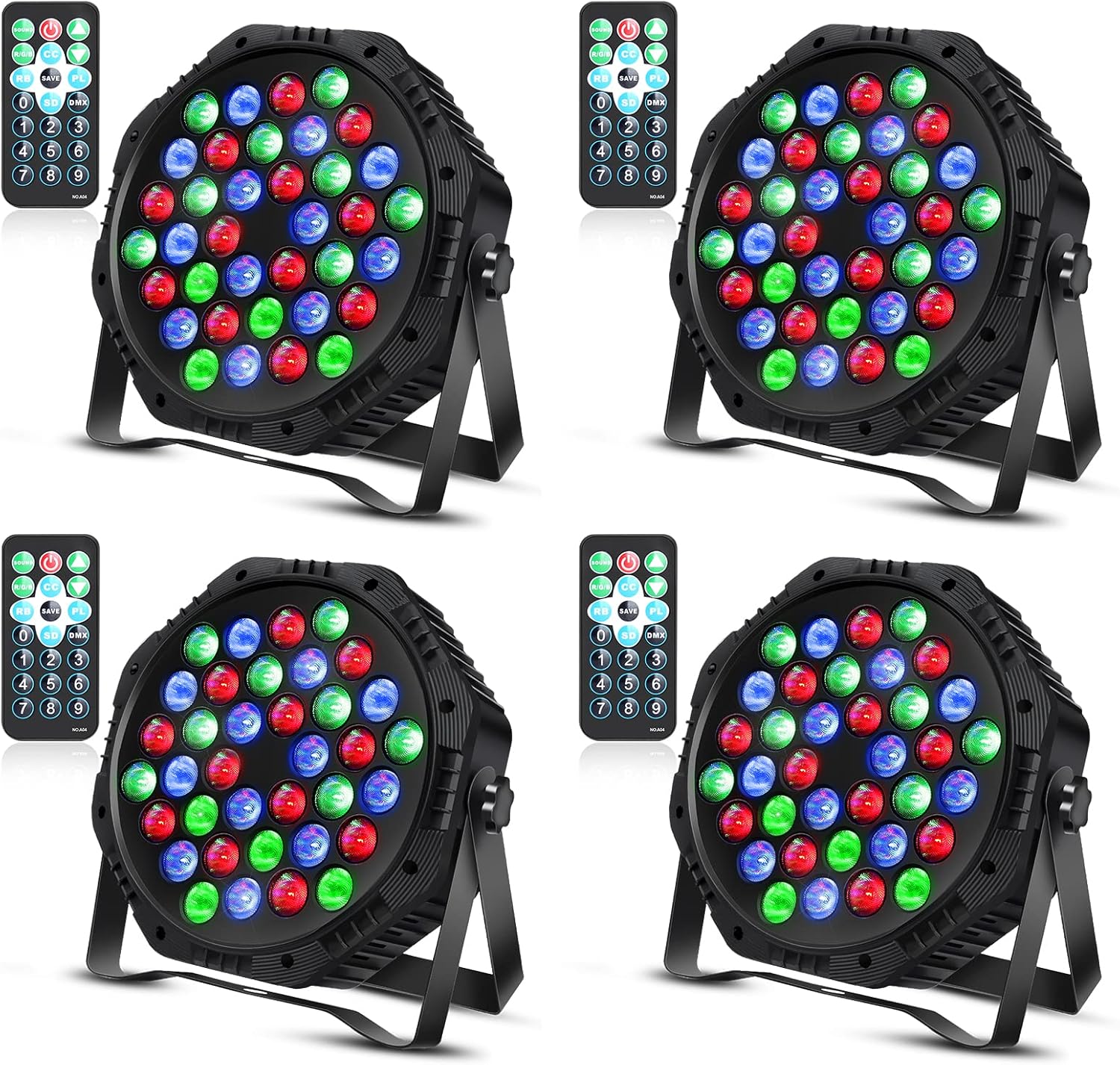 36 LED Par Lights for Stage Lighting and Events by Klmnduo