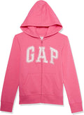 Girls' Logo Hoodie Full Zip Sweatshirt - Comfy Fleece Fit