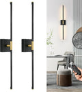 Battery Operated Wall Sconces Set of 2 - Modern Dimmable Rechargeable