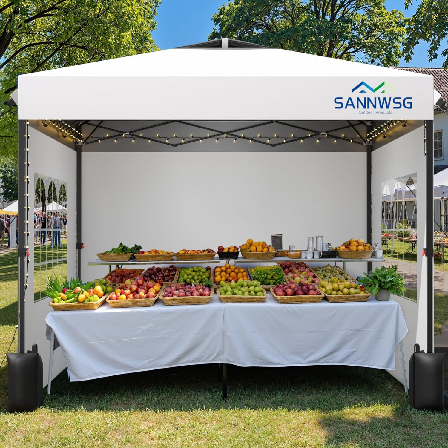 10X10 Pop Up Canopy Tent with 3 Sidewalls for Events