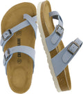 Luna Cork Footbed Sandal for Women - Slip On White Comfort