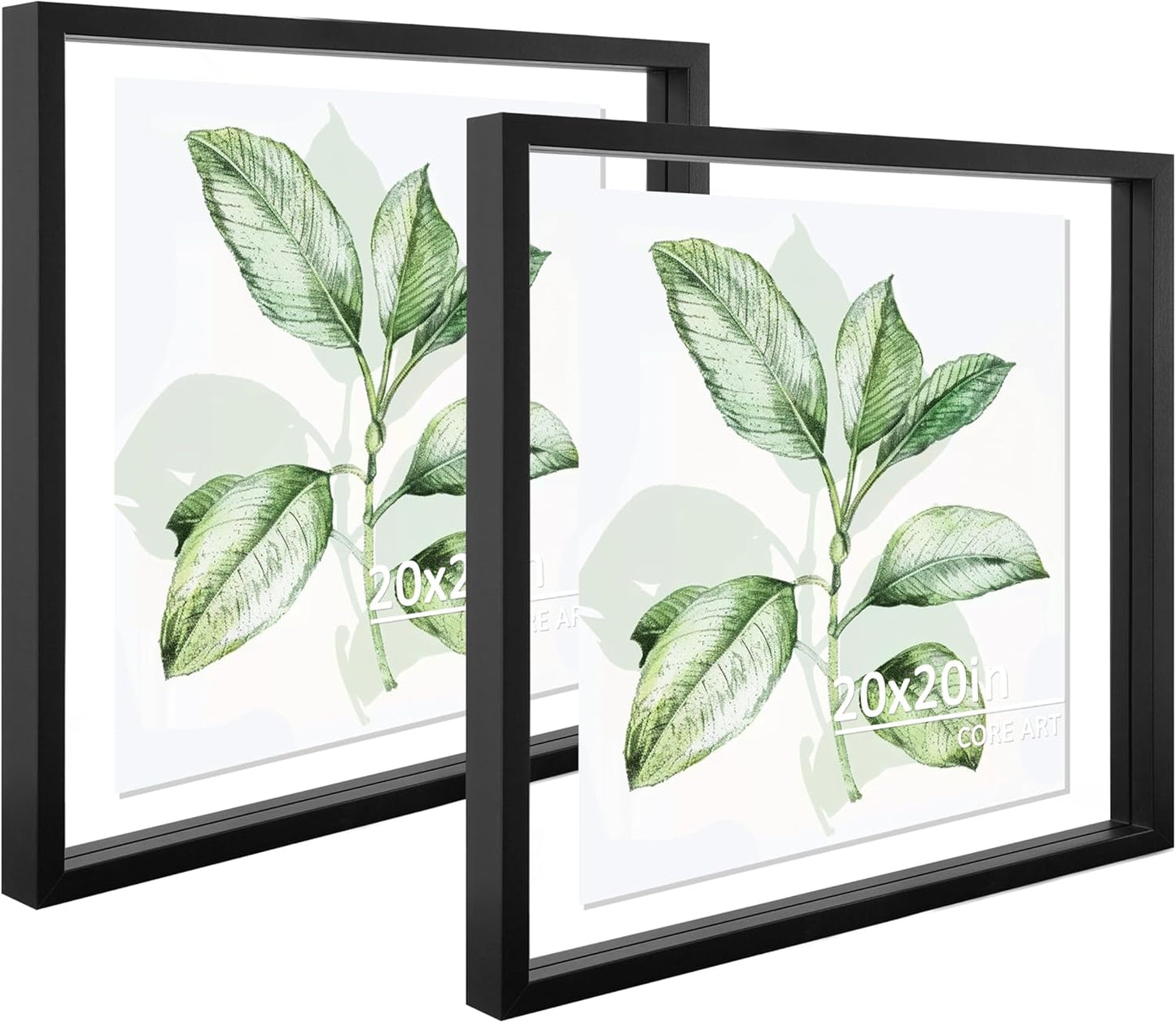 CORE ART 20x20 Floating Picture Frame Set for Stylish Displays