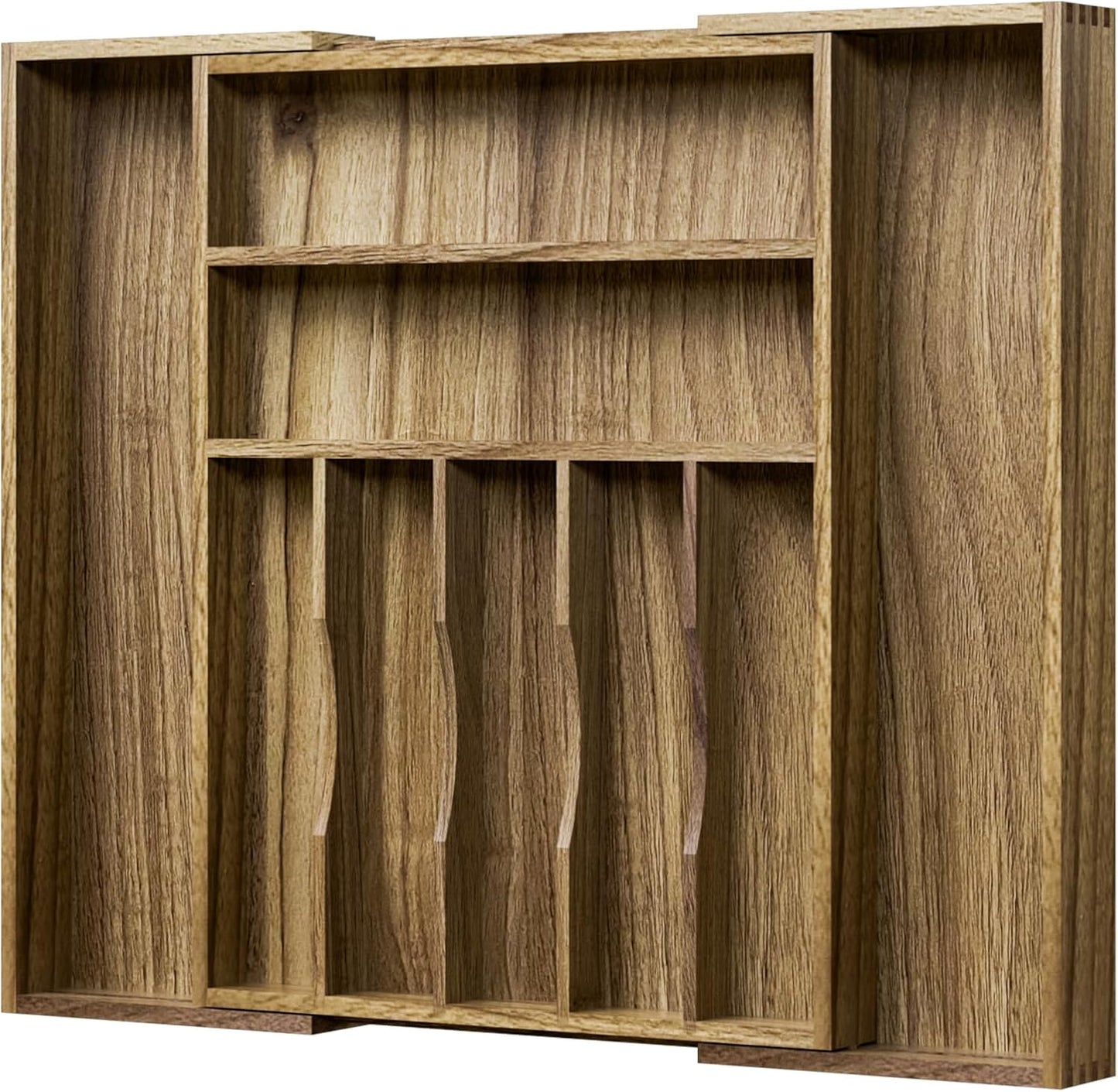 Acacia Wood Kitchen Silverware Drawer Organizer by Kiasthome