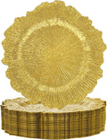 Elegant Gold Reef Charger Plates for Dinner and Events