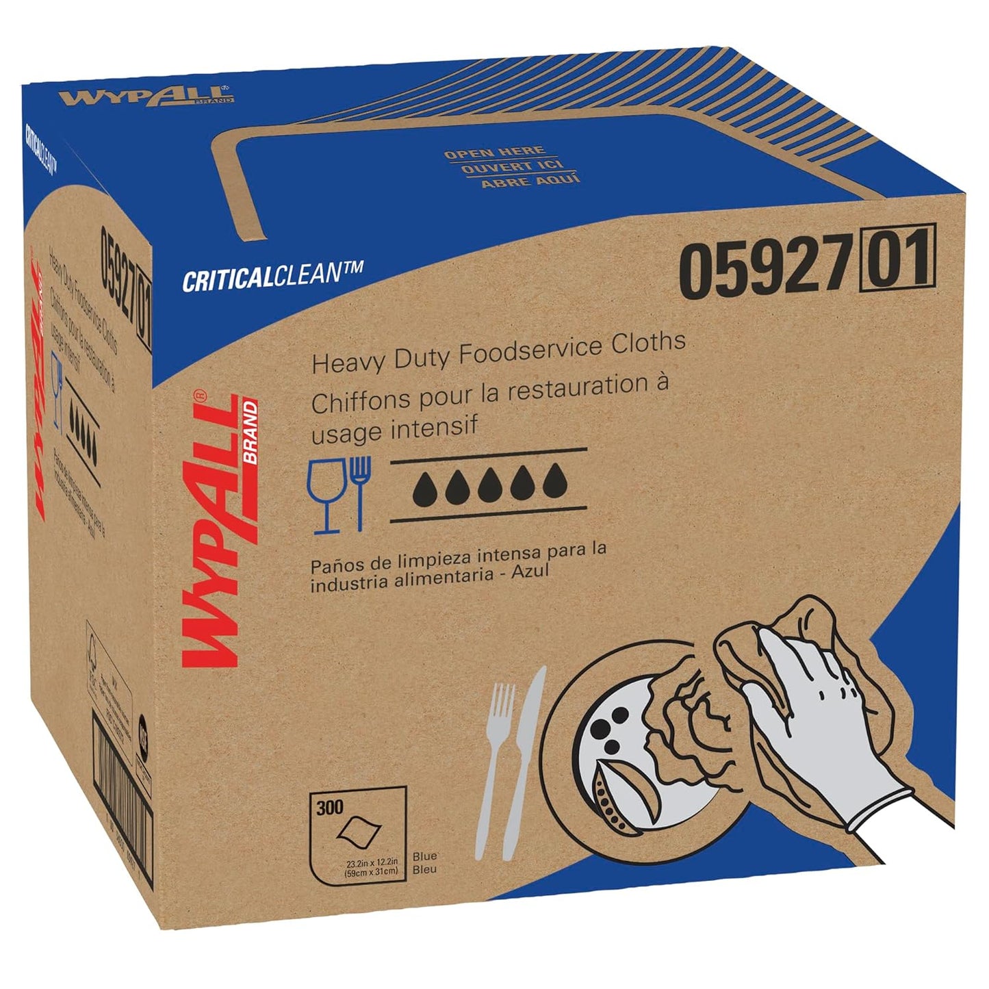WypAll CriticalClean Heavy Duty Foodservice Wipes for Tough Jobs