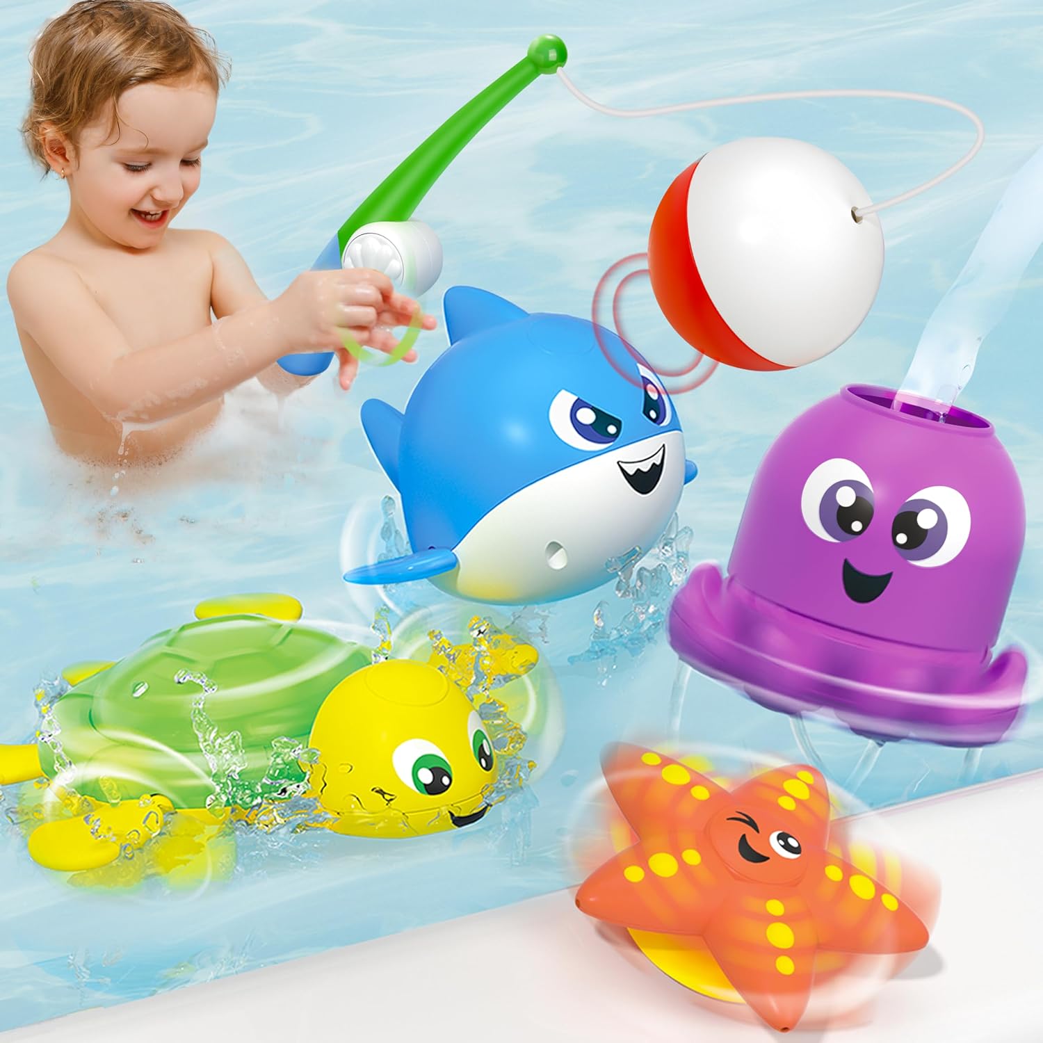 Interactive Bath Fishing Toy Set - Sensory Fun!