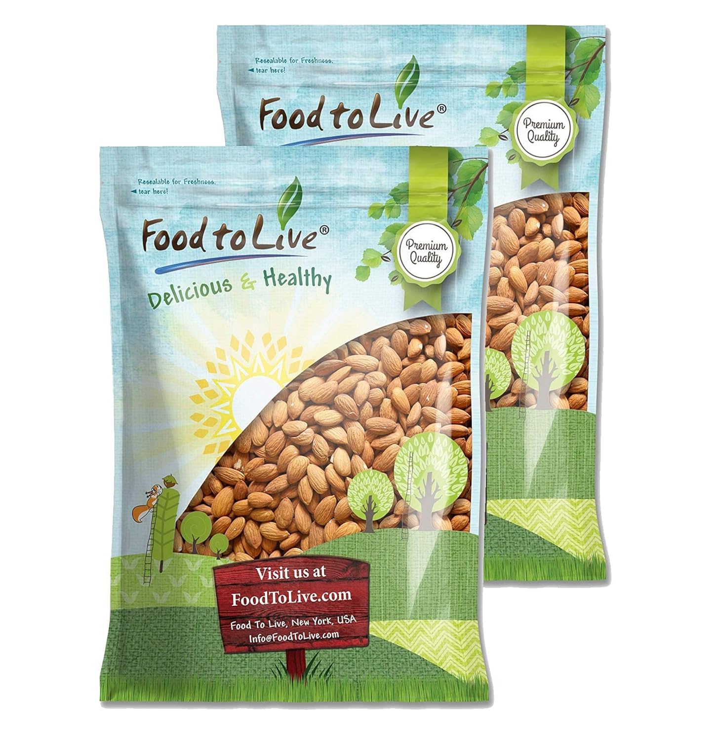 California Almonds 15 Pounds - Raw, Unsalted, Whole Nuts