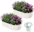 Galvanized Metal Raised Garden Bed 4x2x1ft White - 2 Pack